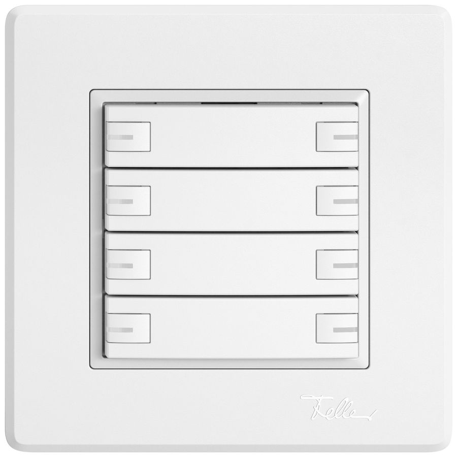 UP-KNX-Taster RGB EDIZIO.liv SNAPFIX® Temperaturfüh.RGB-LED 8×T 1-Tbed.ws