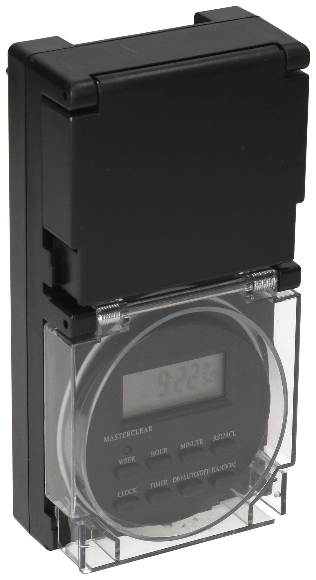 Timer a presa MH digitale 24h 1×tipo 13 10A 230V IP55 nero