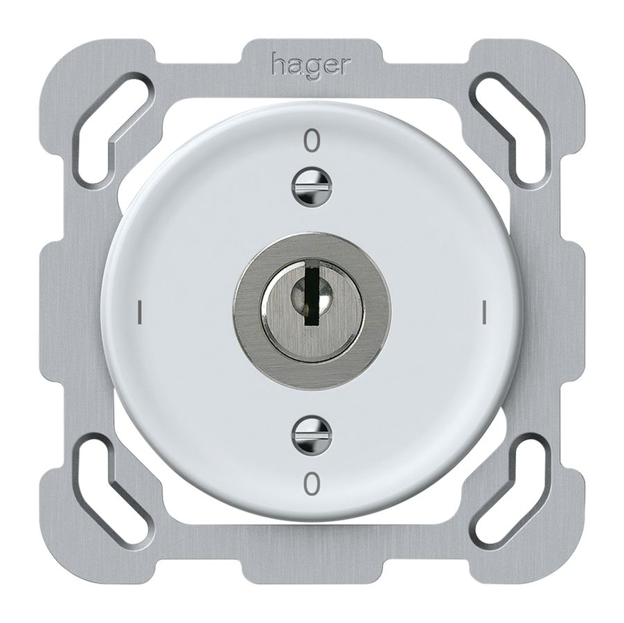 Interrupteur à clé ENC origin interrupteur 0/3L 16A 250V 0-I-0-I 77×77mm blanc