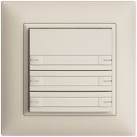 Tasto univ. INC 6×1t mors. a vite EDIZIOdue crema, con carta+LED