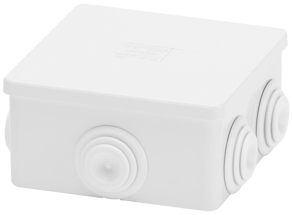 AP-Abzweigdose GEWISS 95×95×46 Steckdeckel IP44 hf grau