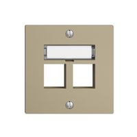 Montageset EDIZIOdue F, Geradeauslass, für 2×Keystone, sand