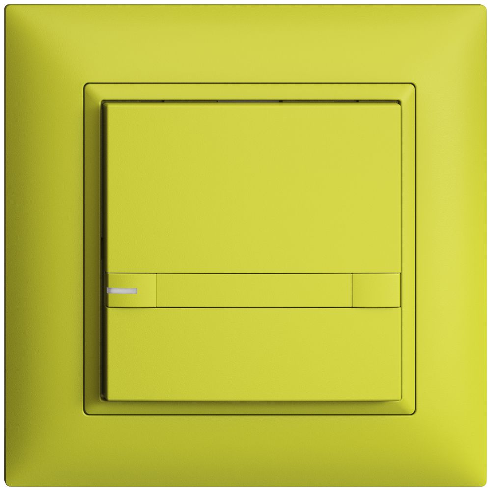 Poussoir ENC KNX 1× EDIZIOdue colore lemon RGB avec LED avec insert papier