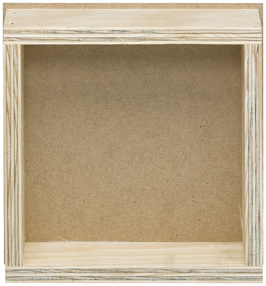 Scatola incastrata robusto 2×2 legno grezzo