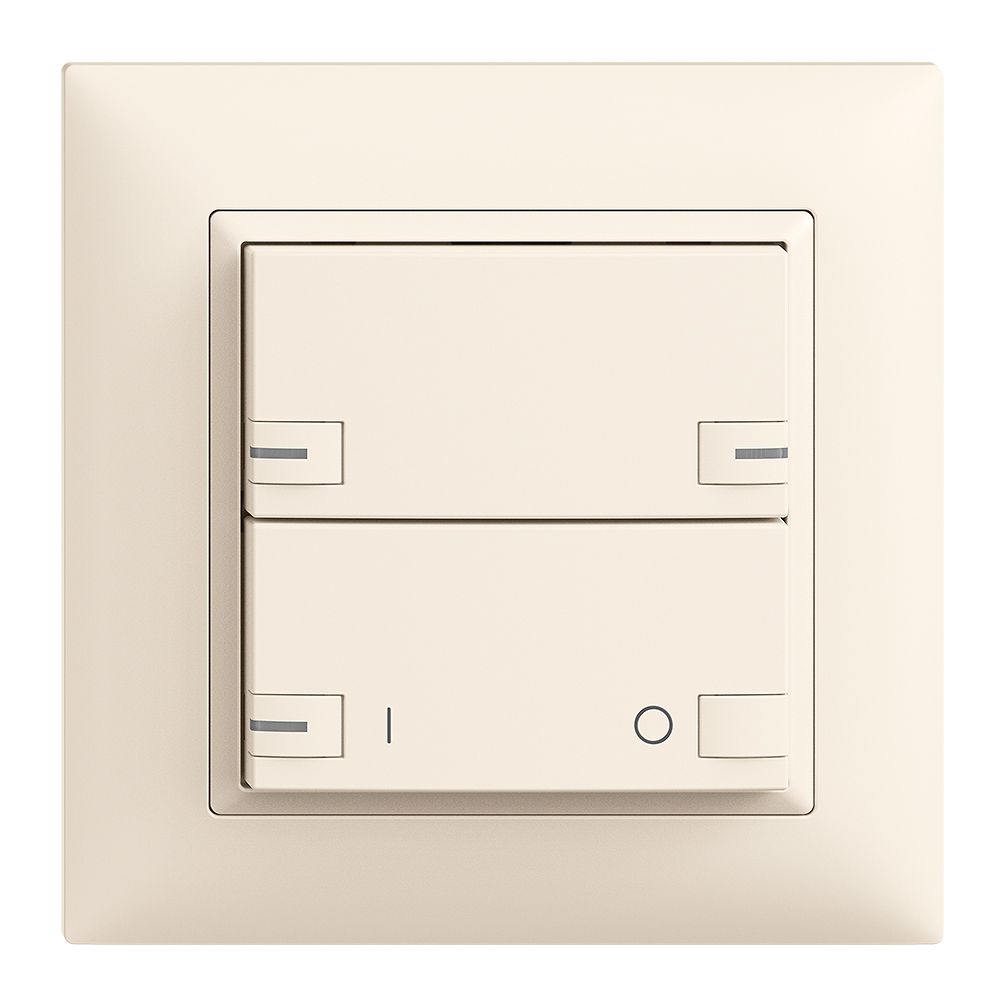 Kit frontal ENC EDIZIOdue zepAIR ON/OFF 1C sans marquage avec LED crema