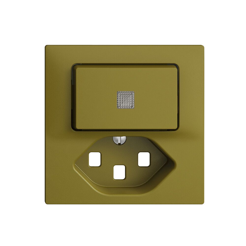 Kit frontale EDIZIOdue olive 60×60mm T23 con lente