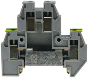 Schutzleiter-Reihenklemme Woertz 0.5…4mm² Schraubanschluss 2×2 TH35 grau