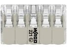 Borne de connexion WAGO 221 10×0.2…4mm² levier 32A 440V gris transparent