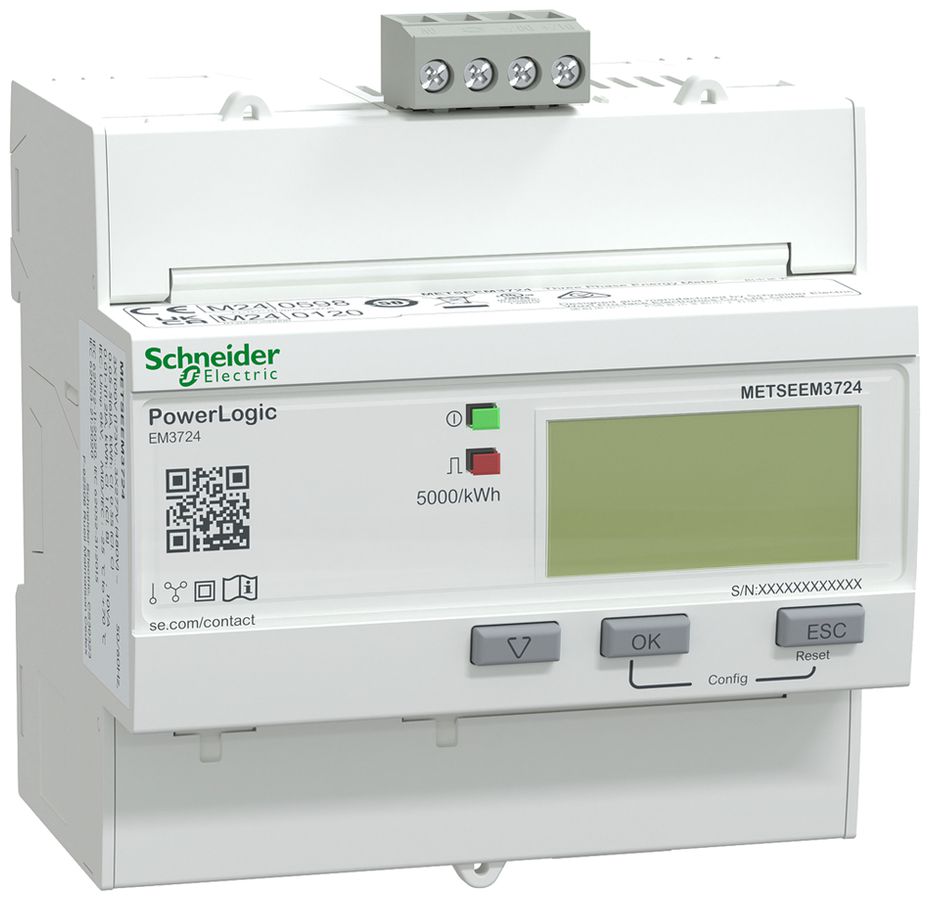 Compteur d'énergie AMD Schneider Electric EM3724 3LN ind 5A Modbus 5UM