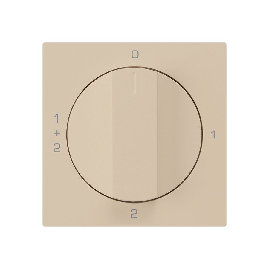 Frontset für Drehschalter S1 beige 60×60mm kallysto 0-1-1+2-2
