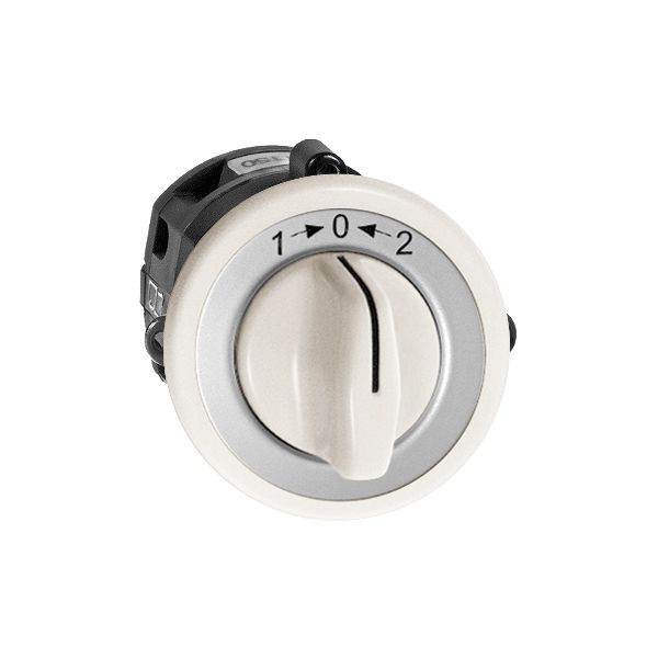 Contact pivotant ENC 1->0<-2 blanc, avec manette