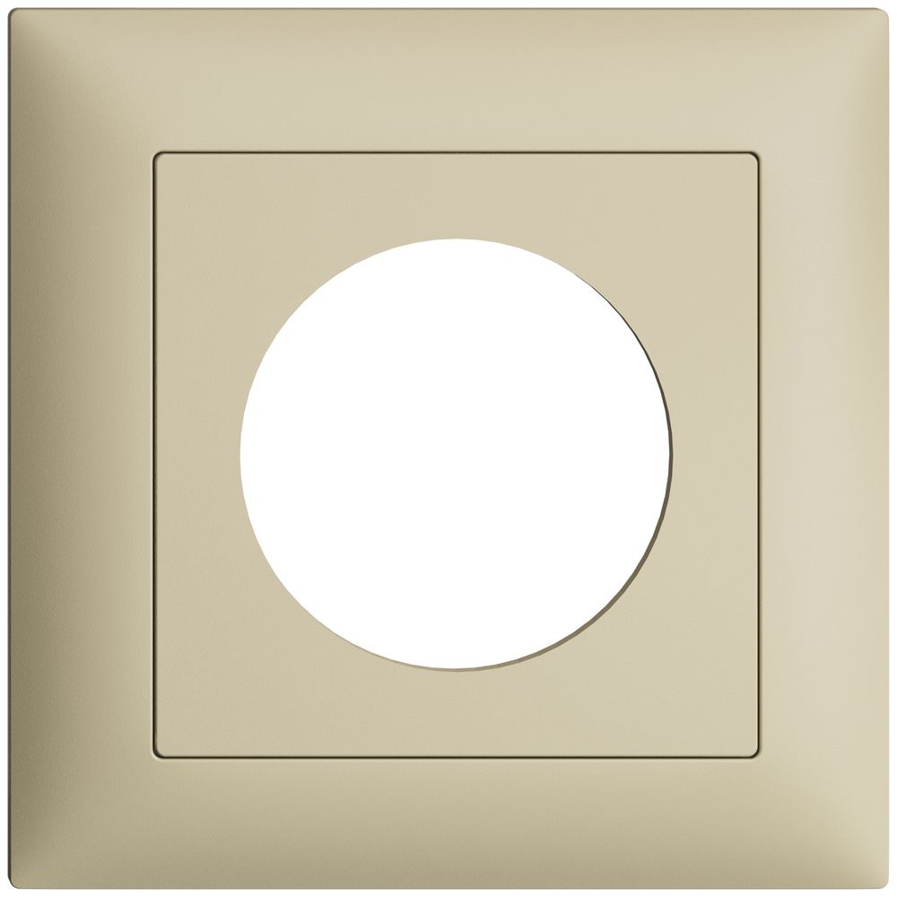 UP-Frontset EDIZIOdue vanille 88×88mm mit Bohrung 43mm