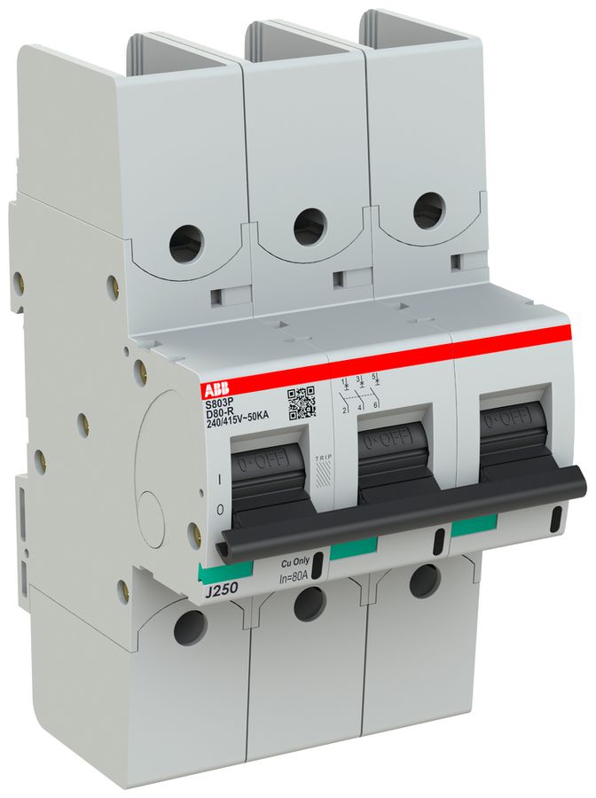Leitungsschutzschalter ABB S803P-D80-R 3P 400V D-80A 50kA 4.5TE