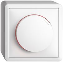 AP-Drehdimmer EDIZIOdue 20…300W beleuchtbar Phasenabschnitt weiss