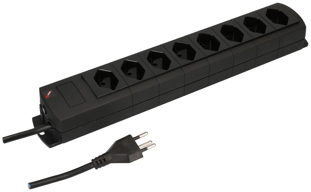 Prise multiple MH 8×T13 Prime-Line Td 3×1mm² 5m noir