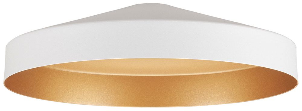 Abat-jour SLV LALU TETRA acier Ø240×67mm blanc or à teinte unie