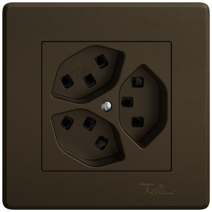 UP-Steckdose EDIZIO.liv SNAPFIX® 3×T23 br