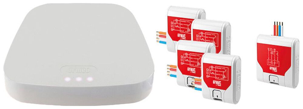Kit centrale SmartHome Urmet GATE-UP KIT 1×GATE-UP 1×MTR500E-UP 4×MTV300E-UP