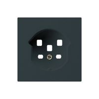 Frontset HA kallysto für Steckdose Typ 25 mit Steckklemmen schwarz