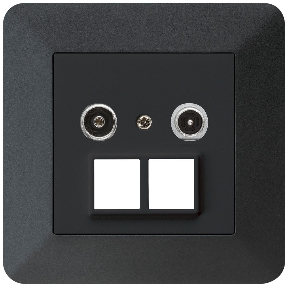 Prise multimédia ENC kallysto.trend R/TV 11dB 2GHz noir