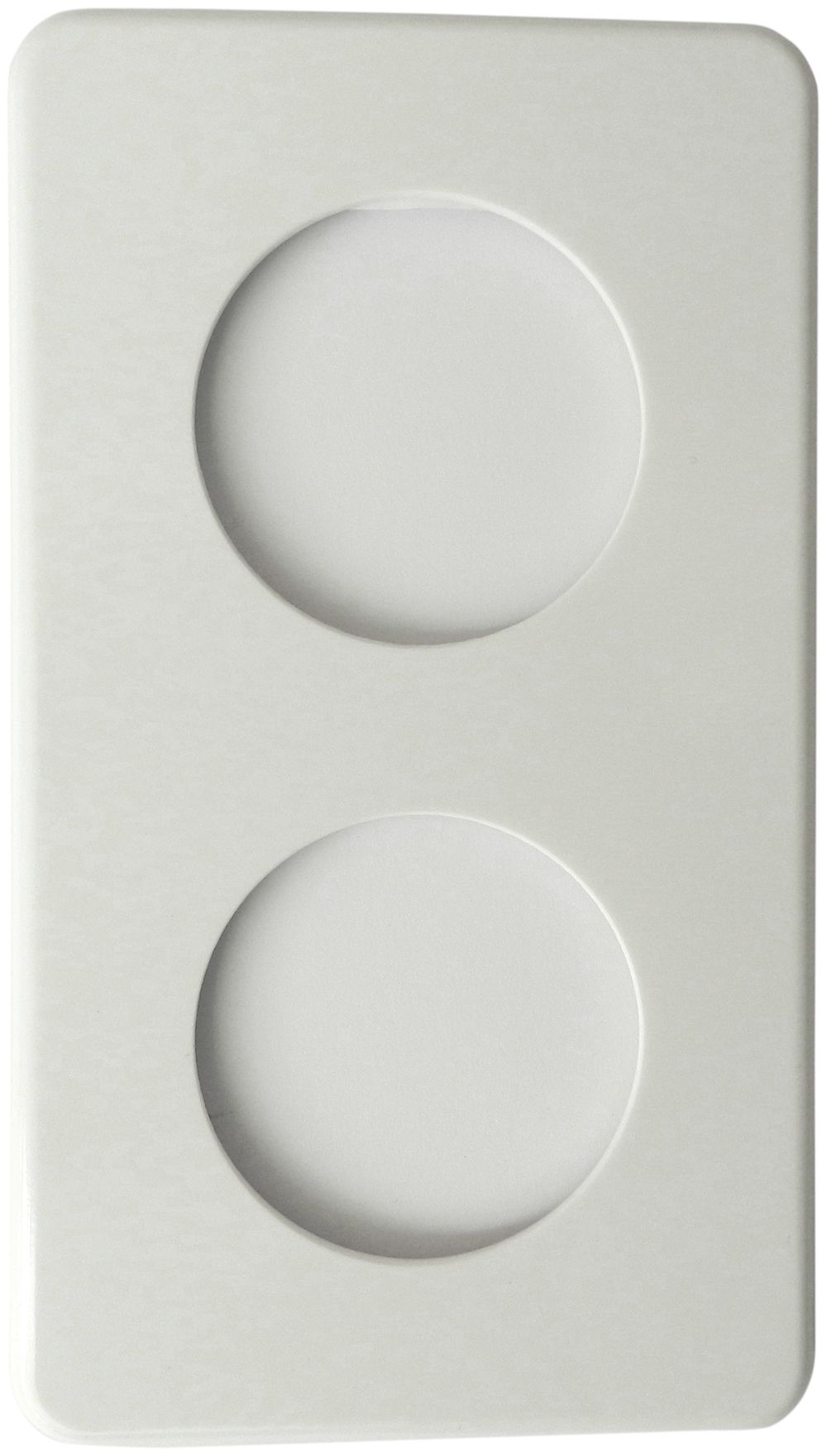 Abdeckplatte 2×II 2×58/80mm weiss