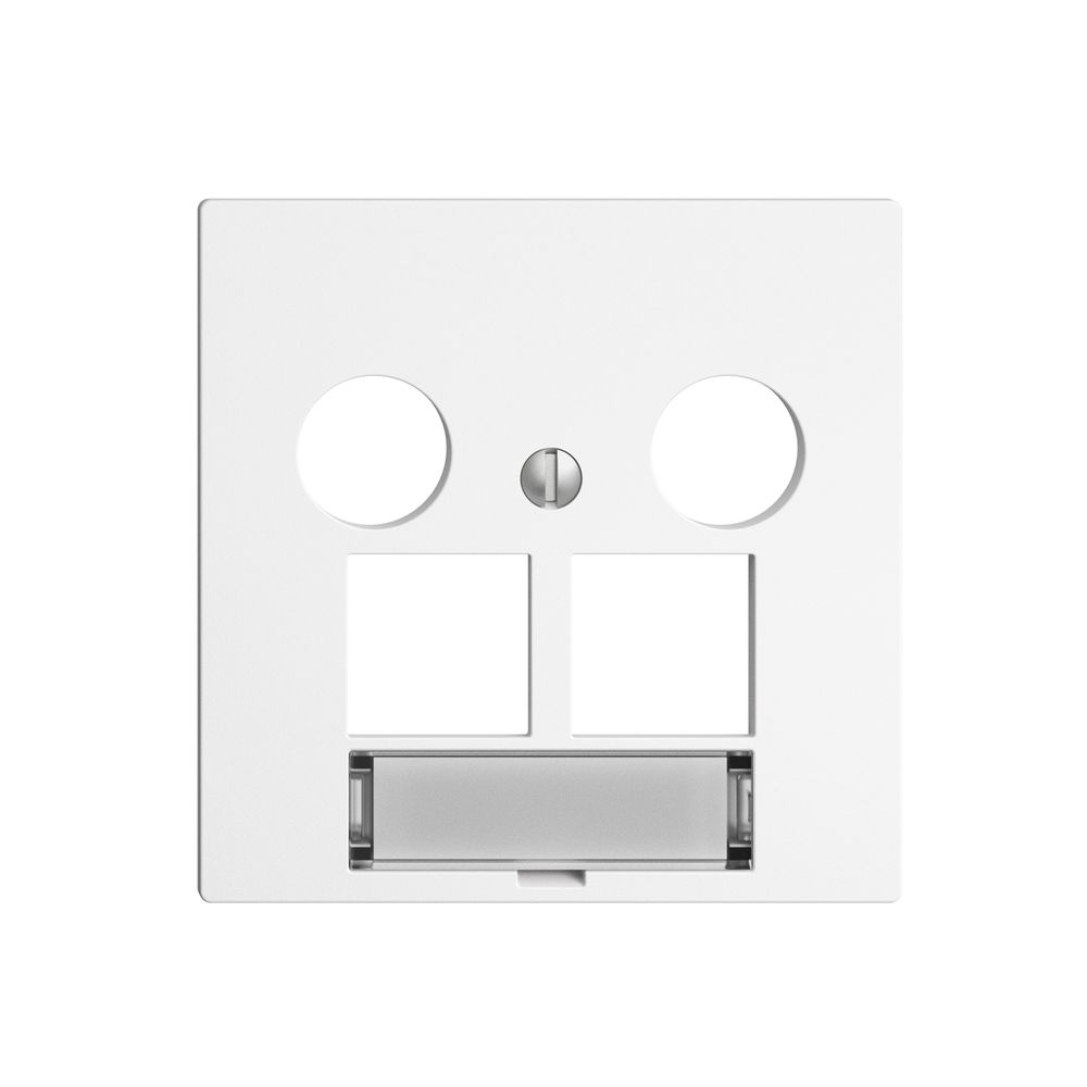 Kit de recouvrement Edue F, p.prise multimédia EASYNET, p.2×RJ45 S-One, blanc