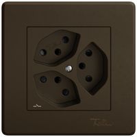 Presa INC EDIZIO.liv SNAPFIX® 3×T13 1×S con shutter ma