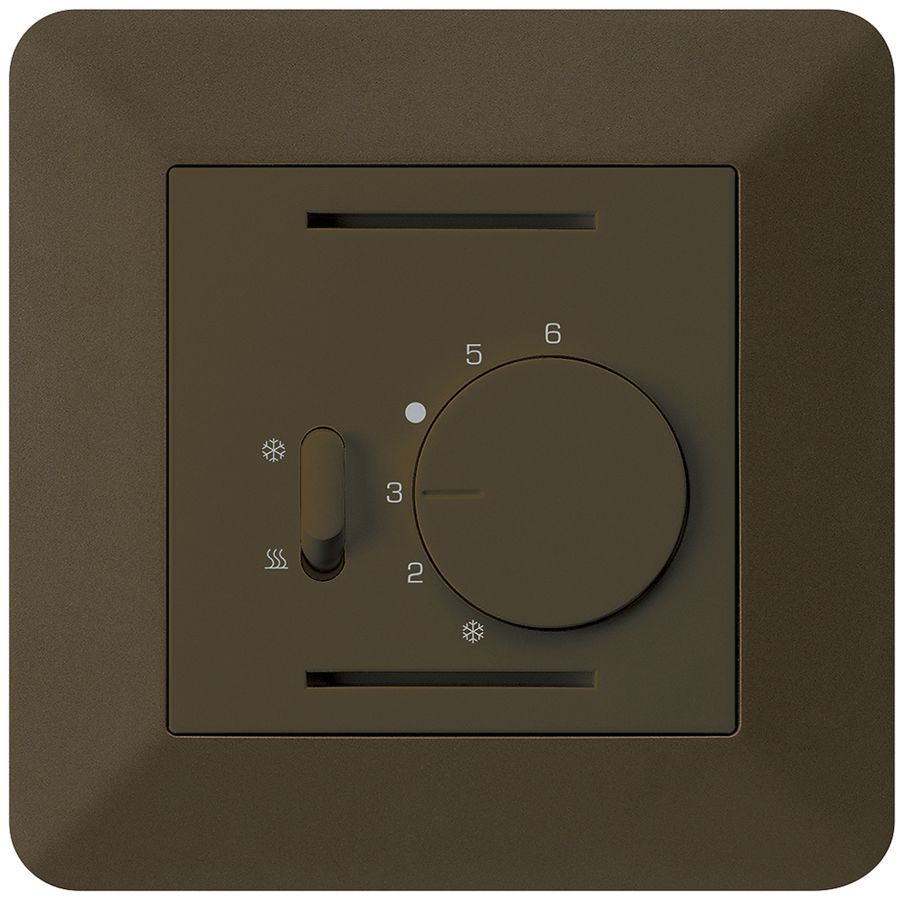 Termostato INC Hager kallysto.trend, con interr.di riscald./raffred., marrone