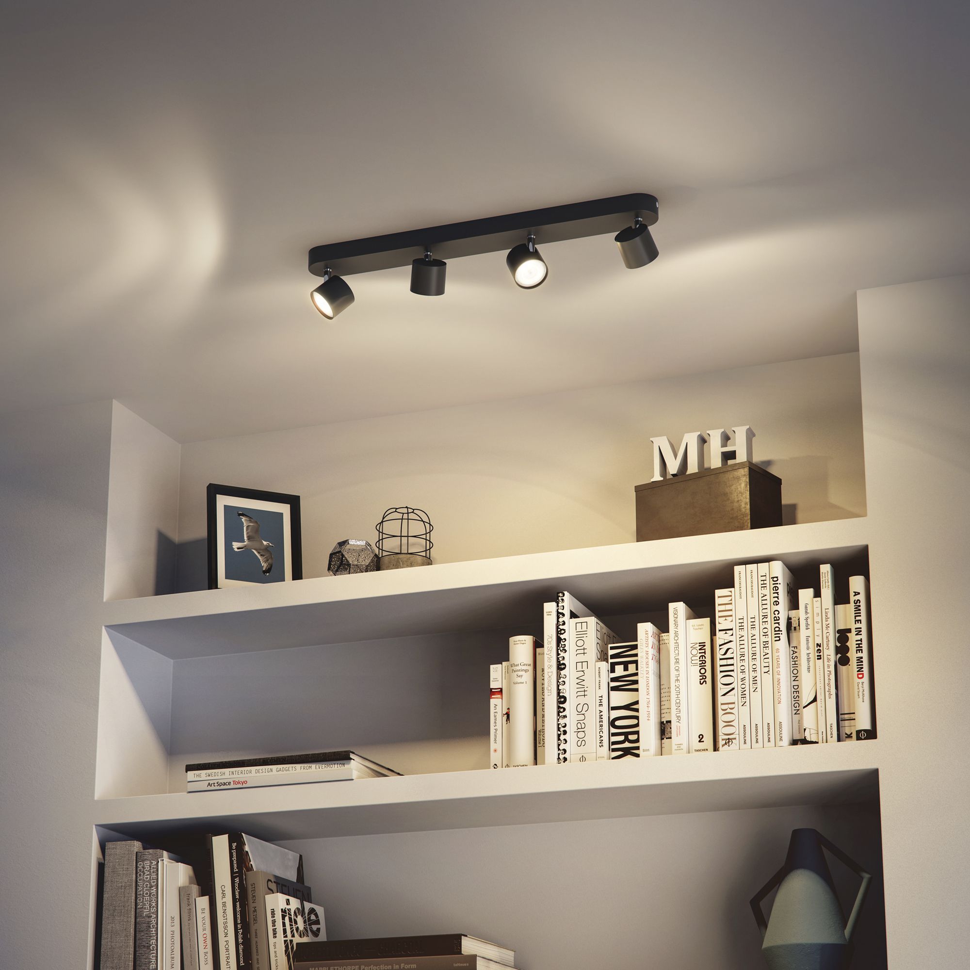 LED-Spot Philips STAR 18W 2000lm 2700K 45° DIM 560×60mm schwarz 4×Spot