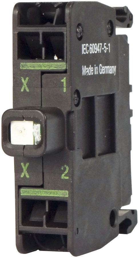 Élément lumineux LED Eaton M22 12…30VUC fixation sol/raccordement ressort blanc