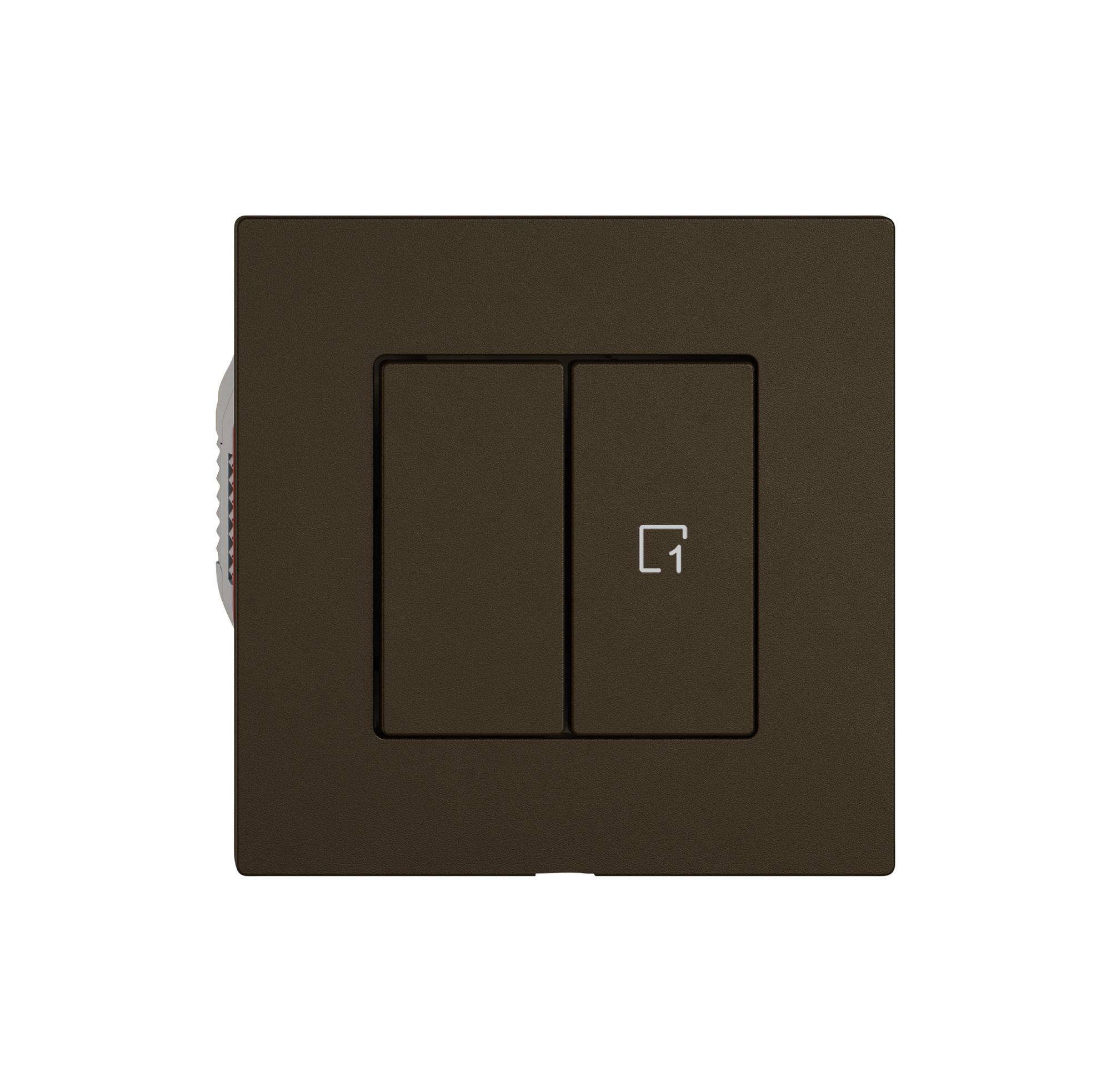 Station sec.interr.EDIZIO.liv Wiser SNAPFIX® 1 scène 2 touches WLAN br