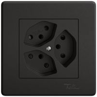 Prise ENC EDIZIO.liv SNAPFIX® 3×T13 avec shutter no