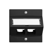 Montageset S-One EDIZIOdue F für 2×RJ45 schräg, schwarz