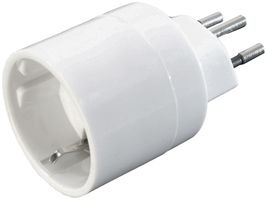 Übergangsstecker T12/Euro-USA weiss