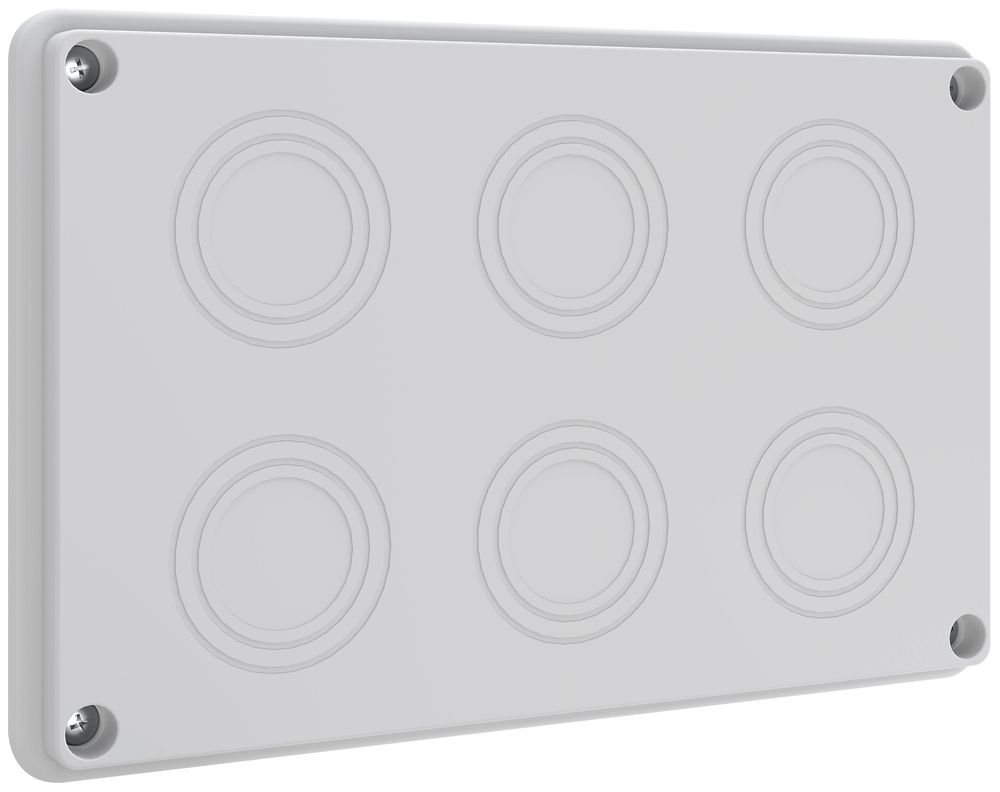 Plaque d'entrée de câble Schneider Electric Prisma XS 6×M50/40/32