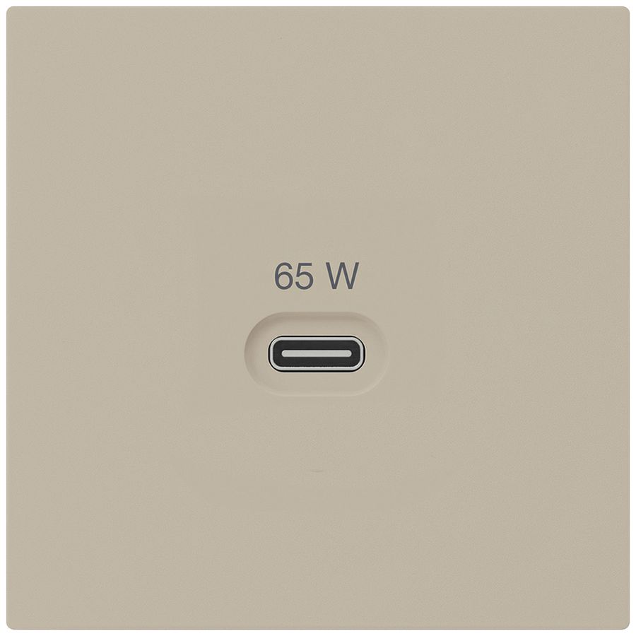 Prise de charge USB Hager kallysto type C 65W 3250mA beige