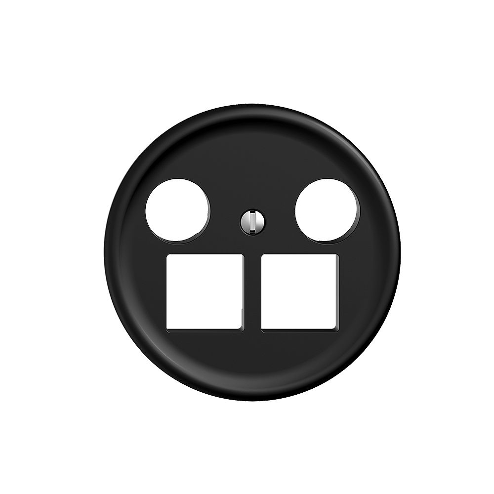 Kit de recouvrement Sdue Q, p.prise multimédia EASYNET, p.2×RJ45 S-One, noir