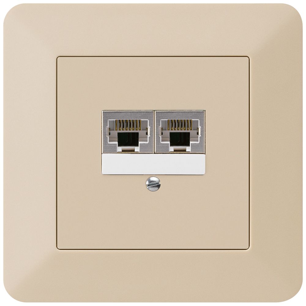 Boîte ENC kallysto.trend 2×RJ45s beige parallèle