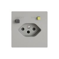 Steckdose FI EDIZIO.liv  1×T13 mit Shutter hgu