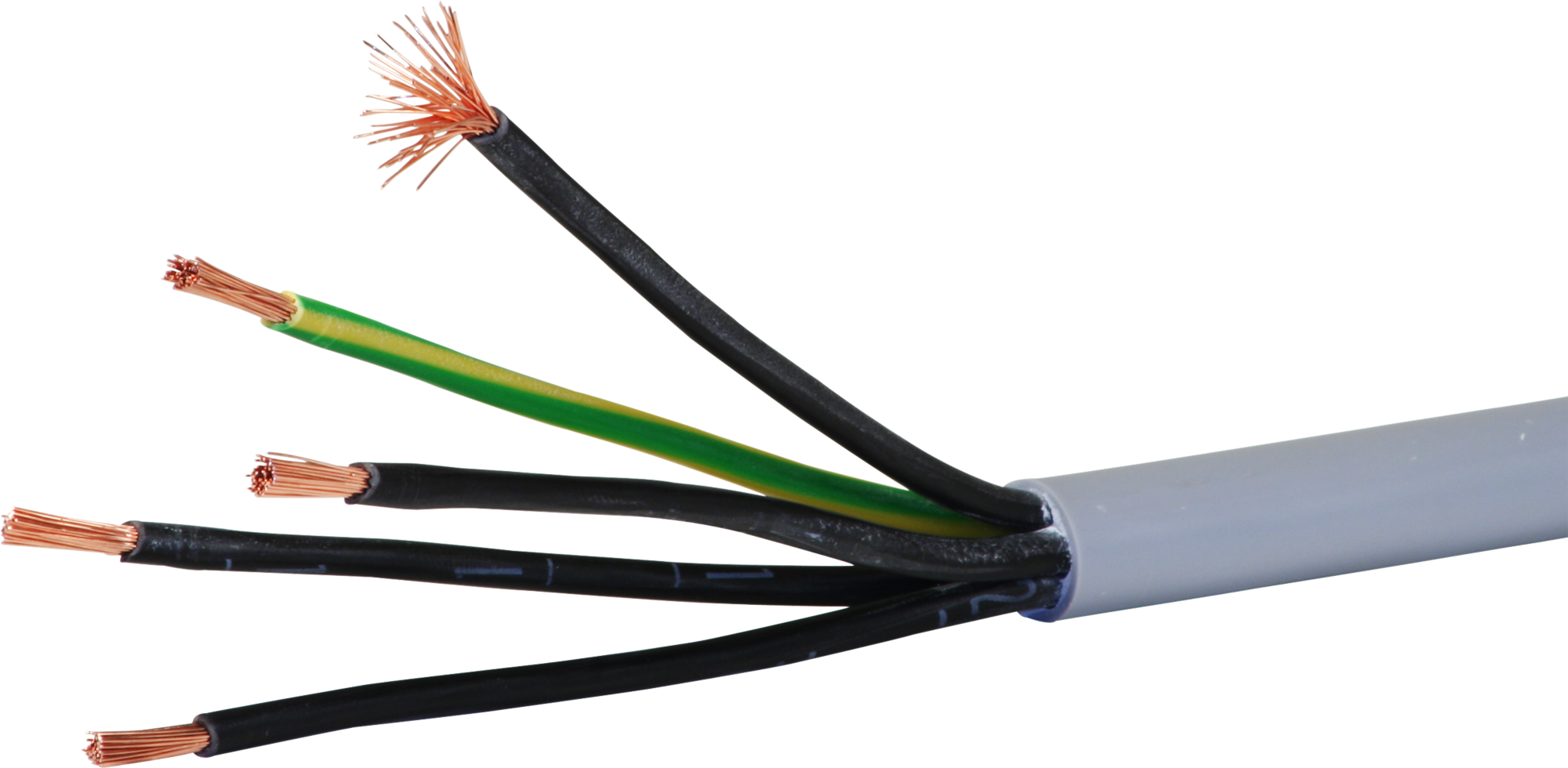 Câble de commande LiYY 5×4mm² numéroté gris