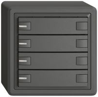 Pulsante universale AP EDIZIO.liv UNI SNAPFIX® c.LED RGB 8× com.1T grs