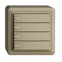 AP-KNX-Taster RGB EDUE, 250mW, m.RGB-LED, 4×Taste, 1×Tastenb., sa