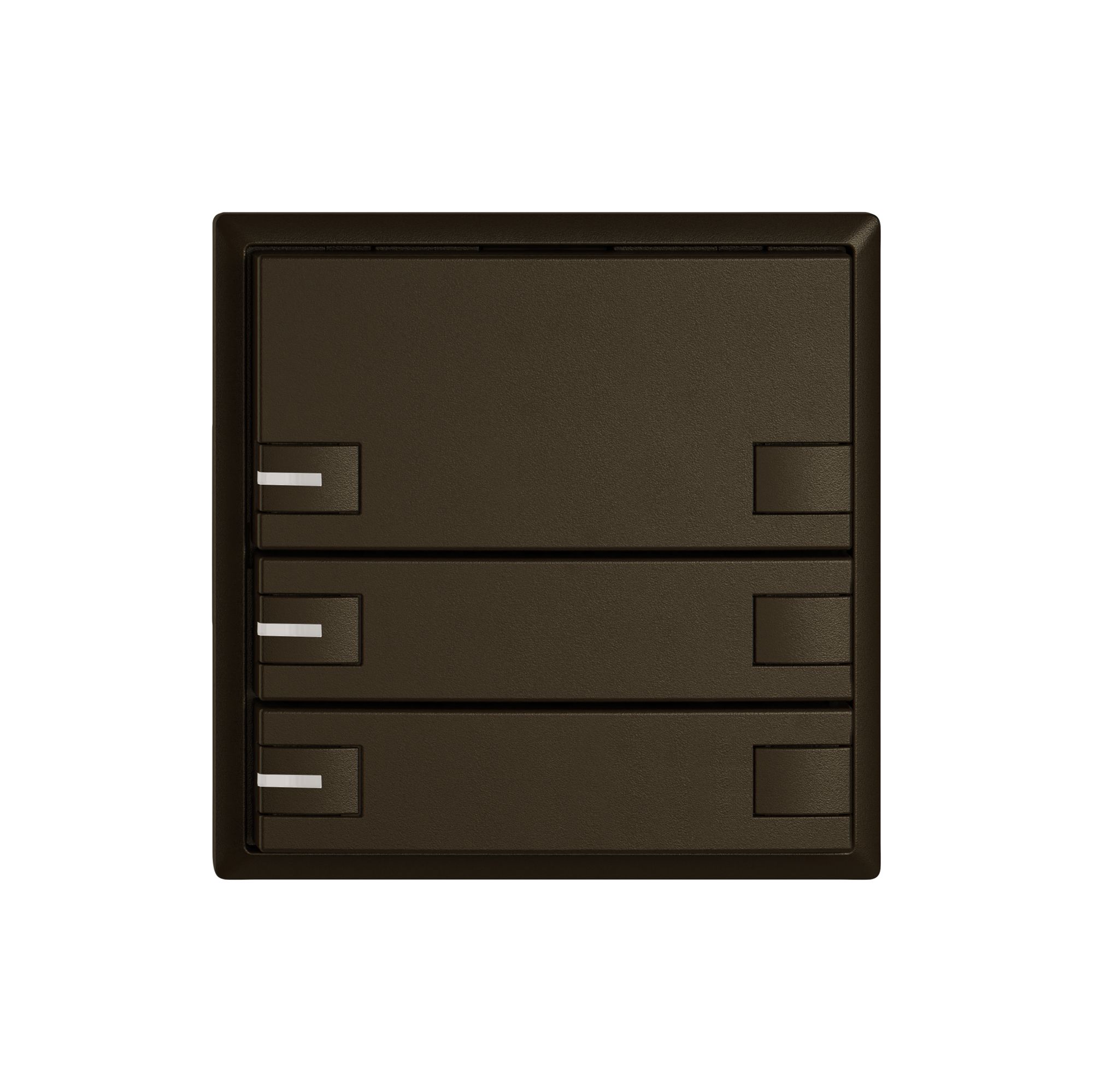 Poussoir KNX RGB EDIZIO.liv SNAPFIX® capteur temp.RGB-LED 3× comm.2T br