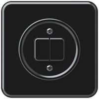 UP-Druckschalter origin Sch 3 + NO/NC 92×92mm schwarz