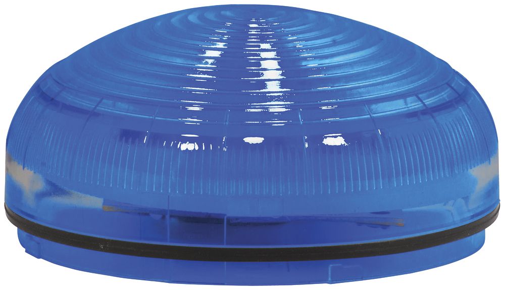 Sirena Hugentobler SIR-E LED S con luce, blu, senza base, IP65, Ø92×62mm