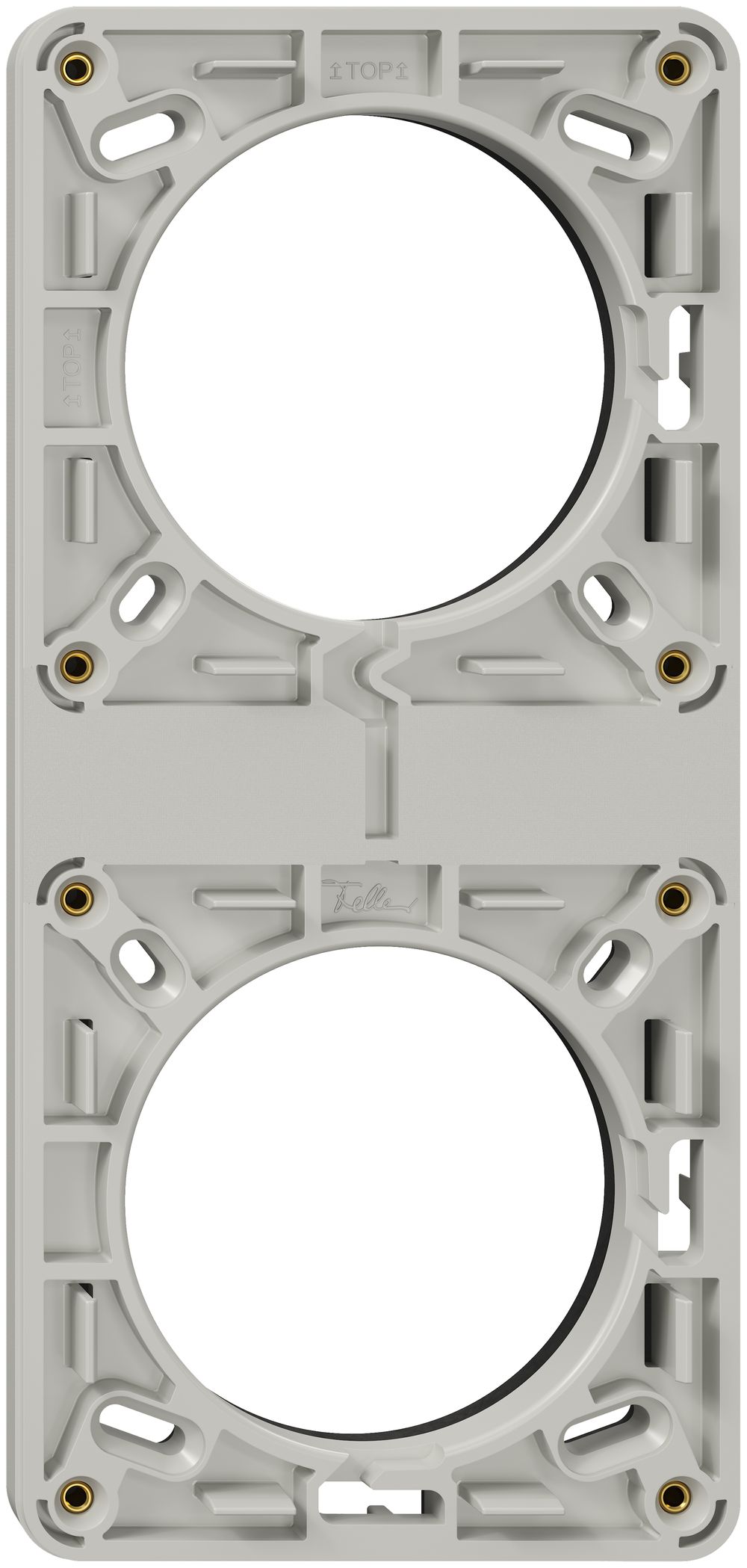 Cadre NUP NEVO, 2×1, avec joint en caoutchouc mousse, 187×87mm, gris clair