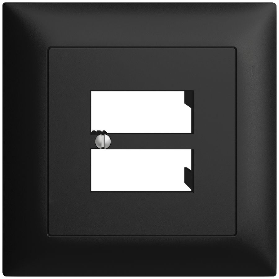 Kit frontale INC EDIZIOdue nero 88×88mm 4×RJ45