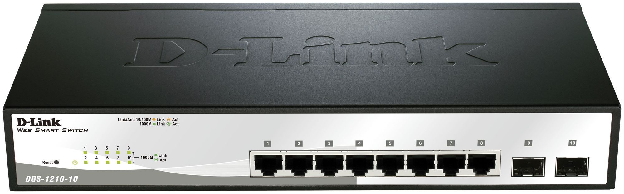 Switch D-Link DGS-1210-10/E, 10-port smart managed Layer2/3 Gigabit