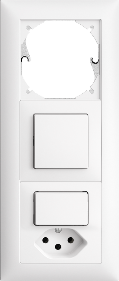 Combinaison ENC Edue 3×1, Place vide + Interr + Combi 3/1P+T13  bc