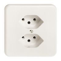 UP-Steckdose FH 2×T13 weiss